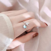 미르보석 금색 물고기 꼬리 반지  월광석 다이아몬드  주얼리 반지 s1383