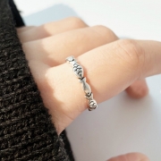 미르보석  s925실버  물고기반지 재물운 자식운 행운 주얼리 반지  1384