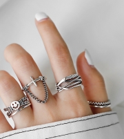 미르보석  5종세트  s925실버  데일리 반지 레이어드 주얼리 반지   1389