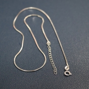 미르보석  s925실버 45cm 백금 스네이크 목걸이줄 체인 주얼리 목걸이  1409