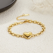 미르보석  그라비아 하트 팔찌  24kc골드 주얼리 팔찌   s1429