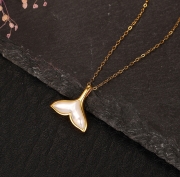 미르보석  s925 인어공주디자인  18kGP골드  물고기 백합조개 주얼리 목걸이  1434