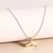 미르보석  18kGP골드  물고기 고래 꼬리 목걸이 주얼리 목걸이  1436