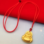 미르보석 황금 포대화상 에너지 펜던트 대복 행운 액막이 주얼리 목걸이  s1438