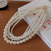 미르보석 진주 목걸이 클래식한 우아함  프랑스 복고풍 혼주  주얼리 목걸이    s1469