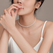 미르보석 s925 담수진주 목걸이 클래식한 우아함  프랑스 복고풍 혼주  주얼리 목걸이    s1470