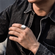 미르보석 남성용 S925 은소재 볼륨 반지 소울 페리 스타일 주얼리  반지   1477