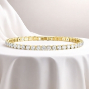 미르보석 4프롱 모이사나이트 팔찌 우아함을 손목에 담다 주얼리 팔찌    s1490