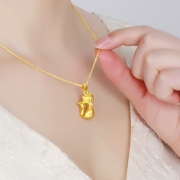 미르보석  여우디자인 999금목걸이 24K로듐도금 주얼리 목걸이    s1500