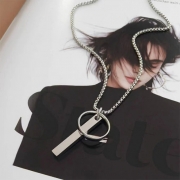 미르보석  티타늄스틸 목걸이 강인함 세련미 감성UP  주얼리 목걸이  s1504