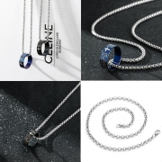 미르보석 8mm티타늄강 목걸이 55cm몽골체인 십자가 주얼리 반지 목걸이   s1517