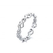 미르보석  루미너스 하트 체인 반지 빛나는 은반지의 느낌을 담은 주얼리 반지  s1545