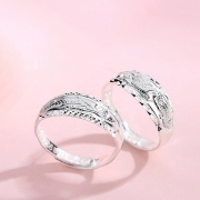 미르보석   천룡봉황 은 커플링 1쌍  주얼리 반지 S203