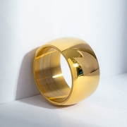 미르보석 12mm 티타늄강 골드 미라지 주얼리 반지   s1547