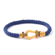 미르보석   수공예 나이론로프  말발굽 팔찌 브레이슬릿  써지컬스틸 주얼리 팔찌    s1561