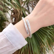 미르보석 s990구름 은팔찌 하늘의 기운을 손목에 묶다 주얼리 팔찌    s1567