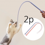 2p   77cm  고품질 고양이 본능자극 진짜 재밌는  실리콘  쥐 꼬리  티저 스틱  장난감 C202