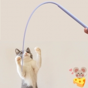77cm  고품질 고양이 본능자극 진짜 재밌는  실리콘  쥐 꼬리  티저 스틱  장난감 C200