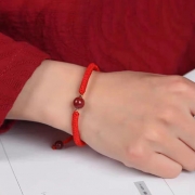 미르보석  주사원주 매듭 팔찌 평안 길상 부귀 상징  핸드메이드 주얼리 팔찌  s422