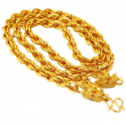 미르보석  60cm 골드 브레스  쌍용 체인 주얼리 목걸이  s1596