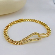 미르보석 말발굽 팔찌 다이어몬드큐빅 주얼리 팔찌    s1606