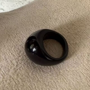 미르보석 검정색 루멘 크림슨 반지 볼륨 패션 주얼리 반지    s1608