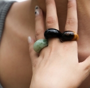 미르보석  녹색 루멘 크림슨 반지 볼륨 패션 주얼리 반지    s1610