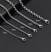 미르보석  0.5x60cm 316Ti 티타늄강 최고급 몽골체인 주얼리 목걸이  s1600