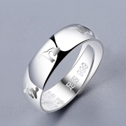 미르보석 s999순은 반지 관세음보살 육자진언 주얼리 반지  s1611