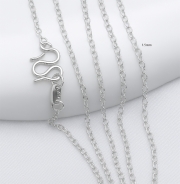 미르보석 45cm 프린세스 925은색 체인 주얼리 목걸이  s1605