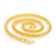 미르보석   55cm 24K금색 황동 진공도금  천황금류 체인  럭셔리  주얼리 목걸이  s1616