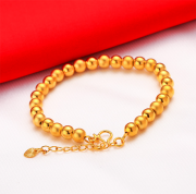 미르보석  무광 모조 24k금장신구  주얼리 비즈구슬 행운 볼 팔찌  s1673