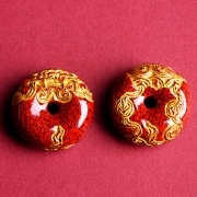 봉연당   천연 원광 진사 부적 24k금박판 9A등급순도 붉은투광  장사 사업 주식 투자 재물흥왕 액난예방 재수대통 목걸이 키링  s1710