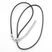 미르보석 60cm 가죽 로프 목걸이  끈  줄 체인   s1709