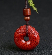 봉연당  비휴 진사 목걸이 부적  9A등급순도 붉은투광  장사 사업 주식 투자 재물흥왕 액난예방 재수대통   s1713