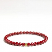 봉연당  6mm   붉은 주사  24k금주  염주 팔찌 발찌 삼재액막이 건강운  사업운 금전운 행운 소원성취 부적  재수대통  소원성취 부적   s1742