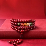 봉연당 8mm 오방부신 비휴 복주머니 천연주사 108염주 팔찌 목걸이 삼재액막이 건강운 사업운 금전운 행운 소원성취 부적 재수대통 소원성취 부적 s1745