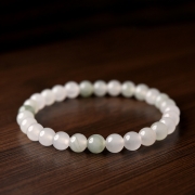 미르보석  6mm  7A등급 최고품질 천연금사 백옥 팔찌  정서안정 숙면 집중력 향상 재물 건강 행운 부적 염주  s1767