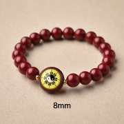 봉연당 도신부적 태극권팔괘도 8mm  7A등급순도 최고품질 천연광물 주사 팔찌  장사 사업 주식 재물흥왕 액난예방 재수대통 소원성취  수제 불교 염주 s1773