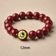 봉연당 도신부적 태극권팔괘도 12mm  7A등급순도 최고품질 천연광물 주사 팔찌  장사 사업 주식 재물흥왕 액난예방 재수대통 소원성취  수제 불교 염주 s1775