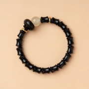 미르보석  8mm 천연 흑단목 염주 묵주 팔찌 재물운 행운 건강 액막이 소원성취 부적 불주 s1802