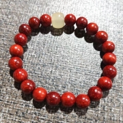 미르보석  8mm 홍화자단 팔찌 재물운 행운 건강 액막이 소원성취 부적 염주 s1808