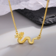 미르보석  24K금색 프리미엄 용 목걸이  s1809