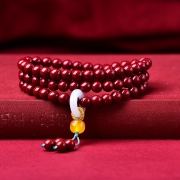 봉연당  6mm 고함량 원석자금사 3겹 염주 팔찌 삼재액막이 사업운 금전운 행운 소원성취  재수대통 부적 목걸이   s1811