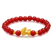 미르보석  6mm  용귀비휴 마노석  24k진공도금 비즈팔찌 장사 사업 주식 재물흥왕 액막이 재수대통 소원성취  s1825