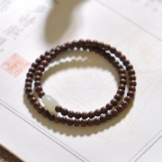 미르보석  4mm 단목  천연화전옥  두겹염주 팔찌 평안 재물운 액막이 좋은기운  s1829