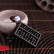 봉연당 고급 자광단 흑단목 돈을 끌어들이는 주판  열쇠고리 키링   평생행운 금전운 재수대통 비방부적   s1839