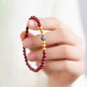 봉연당 6mm 고함량95% 천연 자금사주사 s925연꽃 염주 팔찌 삼재액막이 사업운 금전운 행운 소원성취 재수대통 부적 s1848