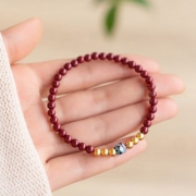 봉연당 8mm 고함량95% 천연 자금사주사 s925연꽃 염주 팔찌 삼재액막이 사업운 금전운 행운 소원성취 재수대통 부적 s1849