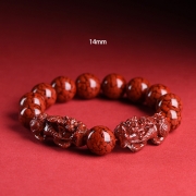 봉연당 9A등급순도 크리스탈 14mm 원광주사 쌍비휴 염주 장사 주식 재물흥왕 삼재액막이 재수대통 부적비방 팔찌 s1857